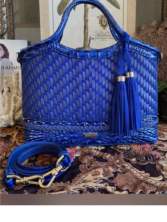 Brahmin Handbags - 🌀SOUGHT AFTER BRAHMIN VISTA BLUE OMBRE EL DORADO SM ELAINE SATCHEL